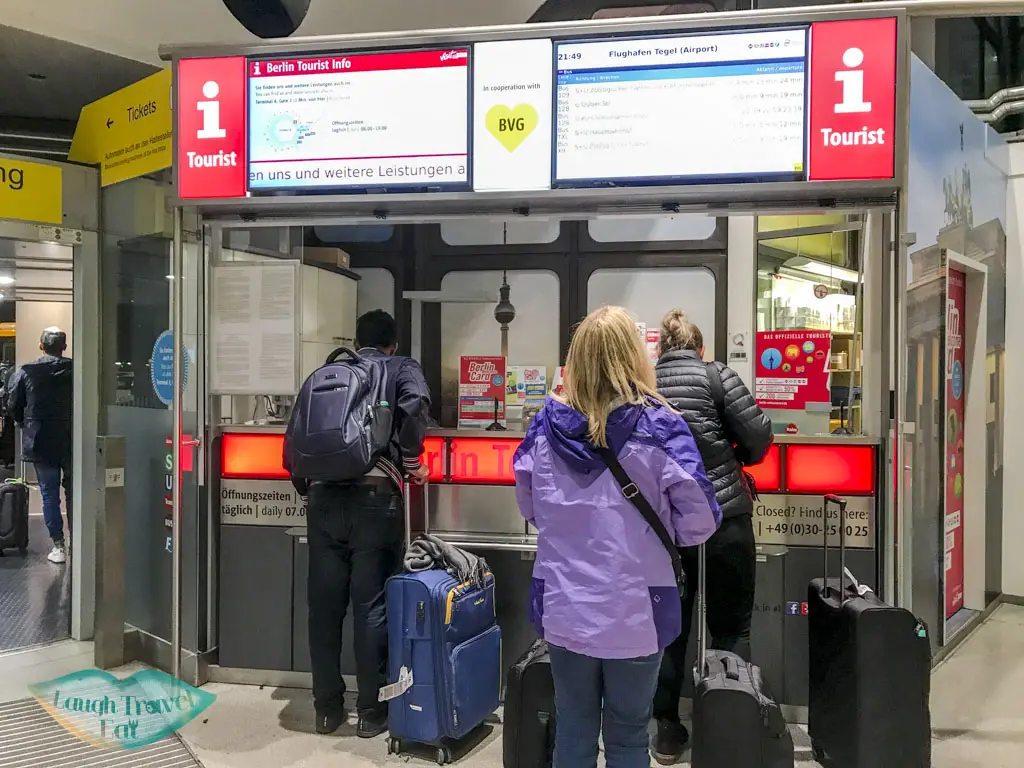 tourist information at tegel airport berlin germany - laugh travel eat