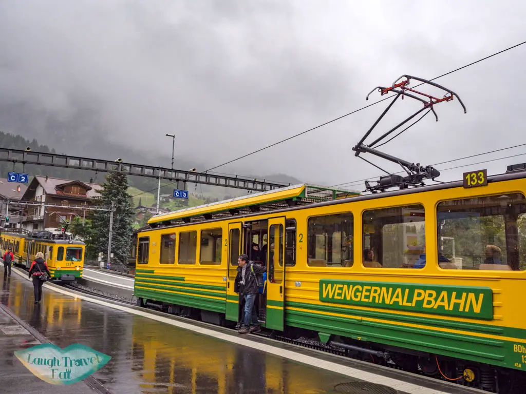 wengen train jungfrau region Switzerland - laugh travel eat