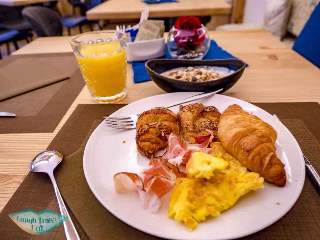 breakfast ciasa lorenzi cortina d'ampezzo italy - laugh travel eat