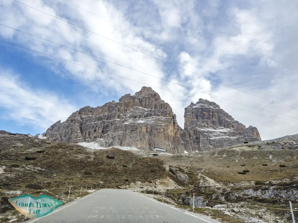 driving to tre cime di lavorado dolomites italy - laugh travel eat