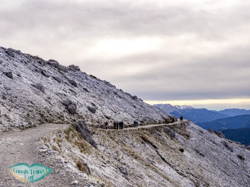 first section of tre cime di lavorado dolomites italy - laugh travel eat