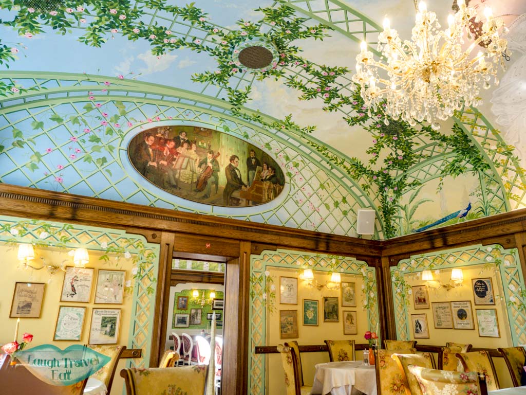 inside restaurant schobrunner stockl vienna austria - laugh travel eat