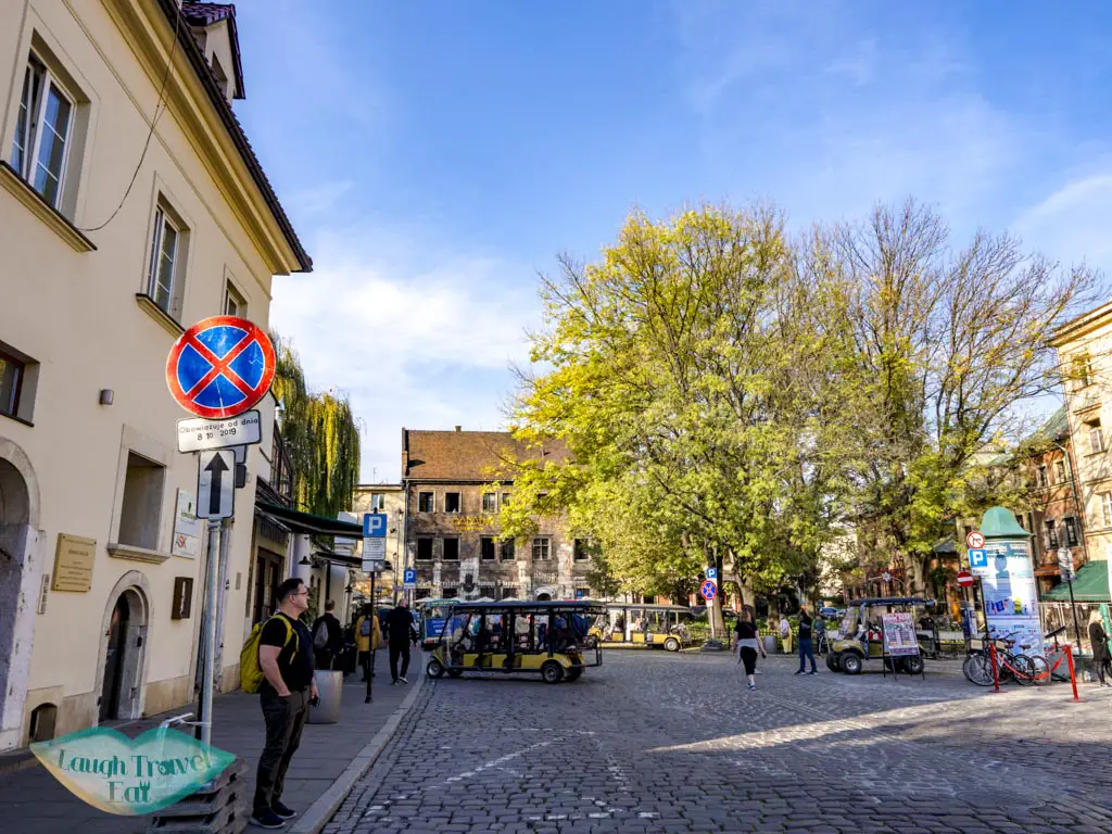 jewish square jewish quarter krakow poland - laugh travel eat