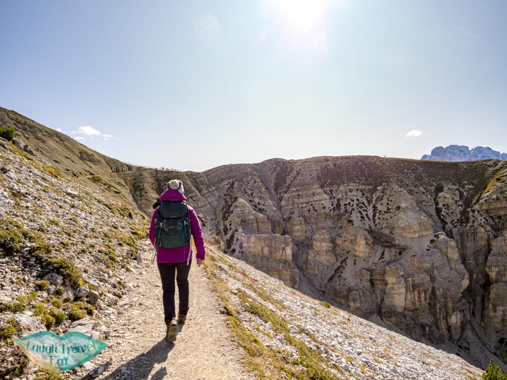 out of valley stretch tre cime di lavorado dolomites italy - laugh travel eat
