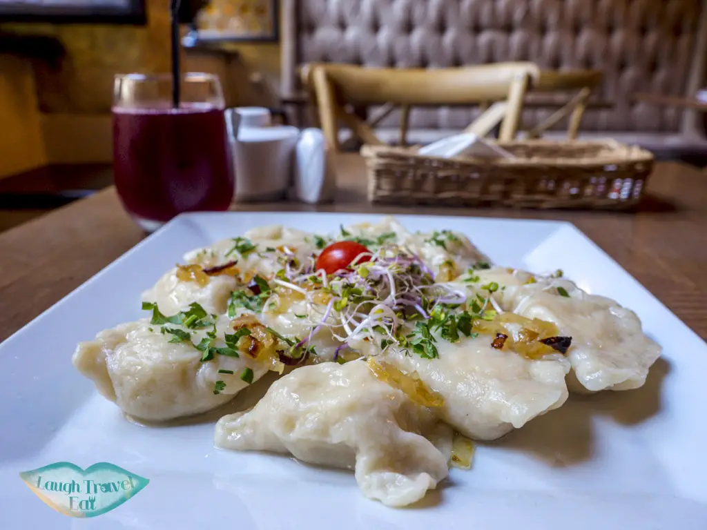 pierogi at czerwone korale krakow poland - laugh travel eat