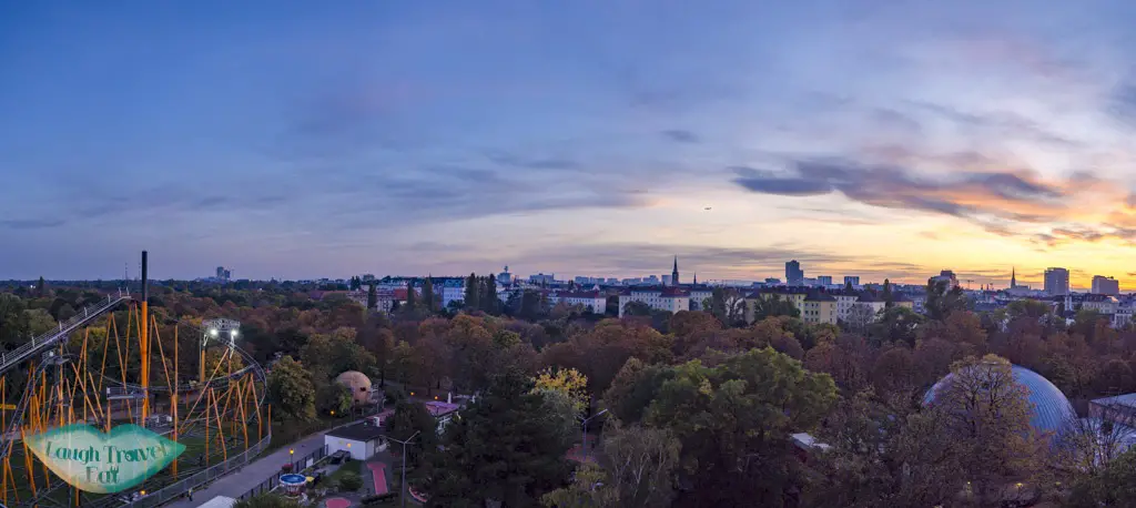sunset view on vienna giant ferris wheel prater vienna austria - laugh travel eat