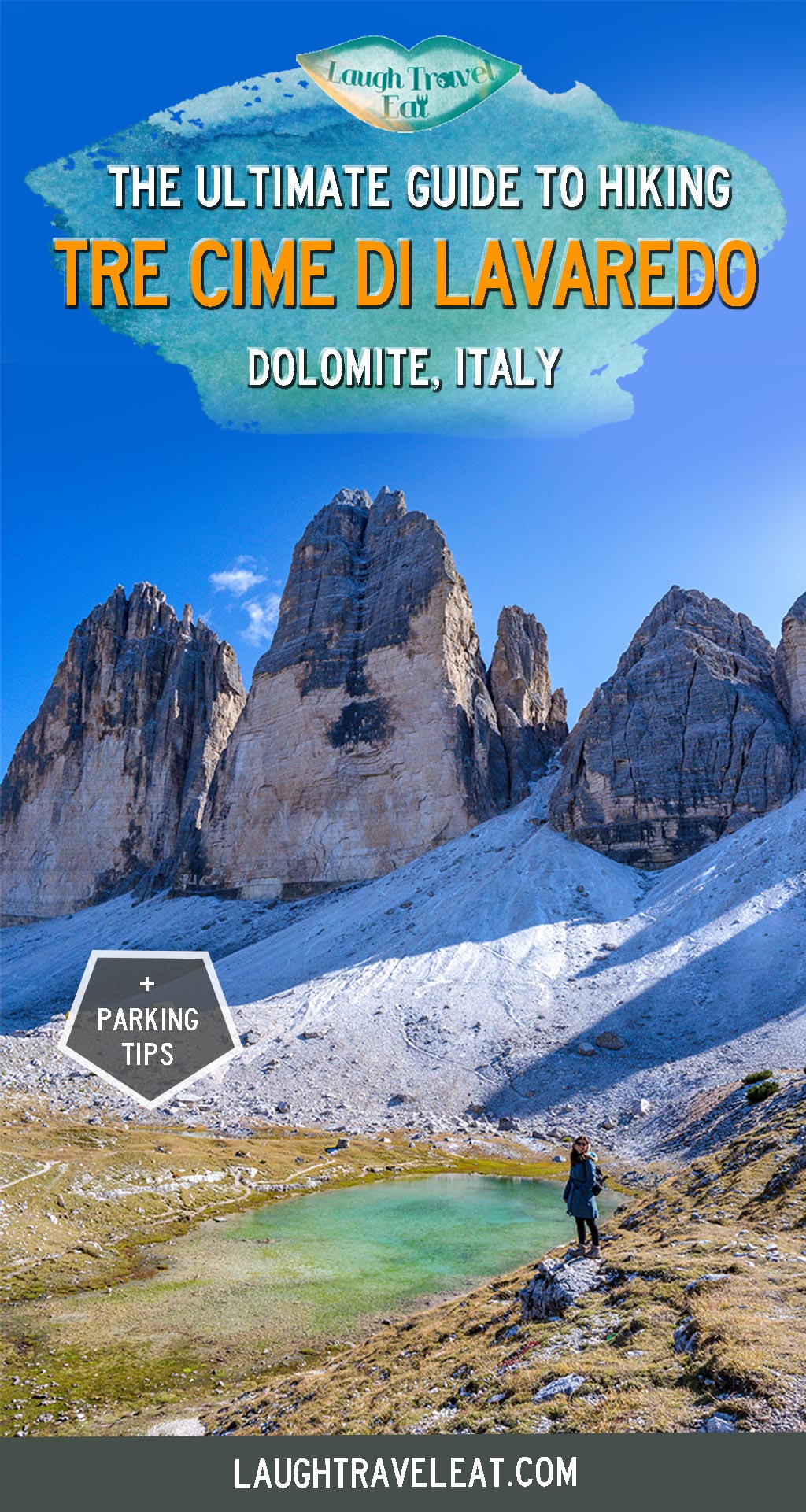 Tre Cime di Lavaredo is an iconic mountain with three peaks in the Dolomite and a popular day hike. Located on the border of the Veneto and South Tyrol region, it attracts a lot of hikers. There are a lot of hiking trails in the area but the classic trail takes you around the Tre Cime and back to the car park. Here’s how to hike it: #TreCime #Dolomite #Italy #hike