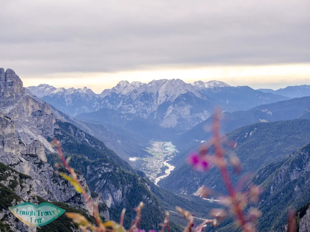 valley view from start of tre cime hike dolomites italy - laugh travel eat