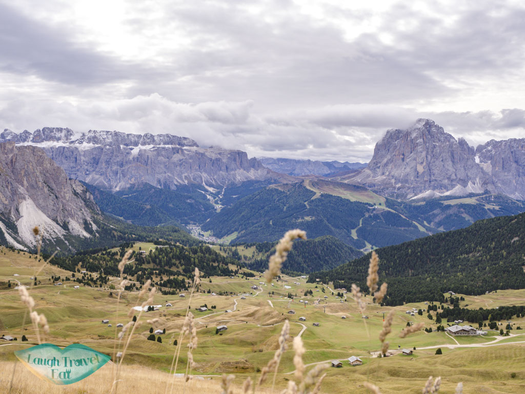 view of valley from seceda ortisei val gardena dolomites italy - laugh travel eat