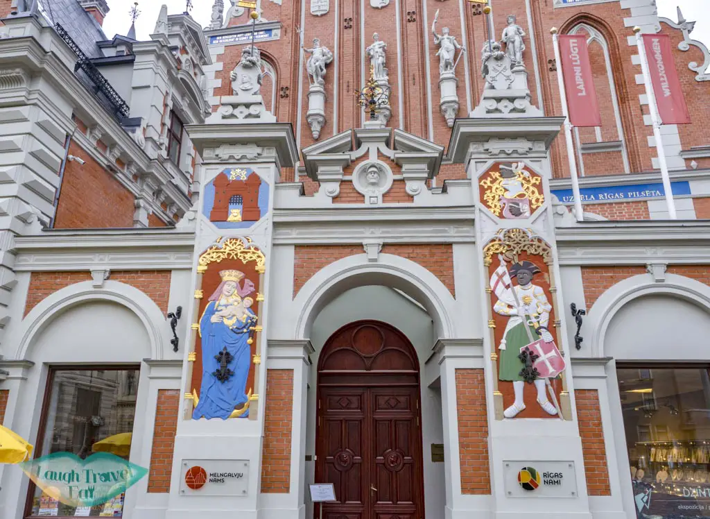 close up door house of blackheads riga latvia - laugh travel eat