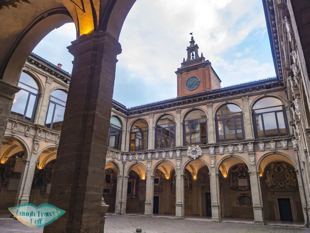 courtyard of anatomical theater bologna italy - laugh travel eat