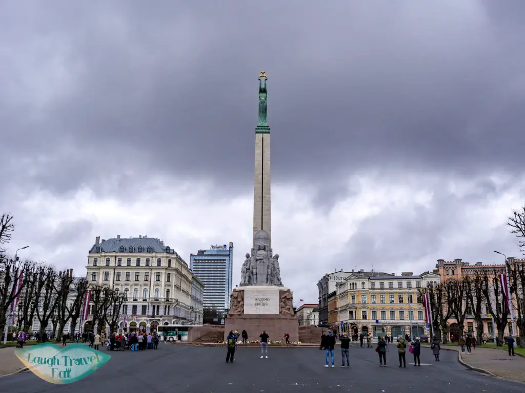 freedom monument riga latvia - laugh travel eat