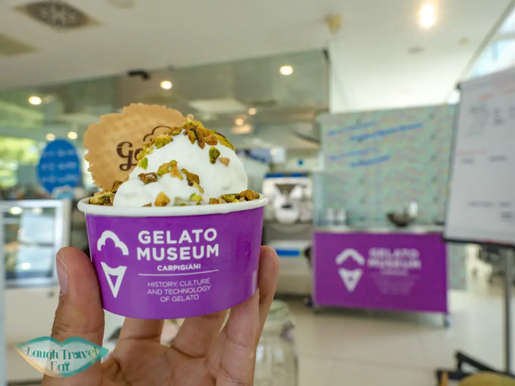 gellateria carpigiani gelato university bologna italy - laugh travel eat