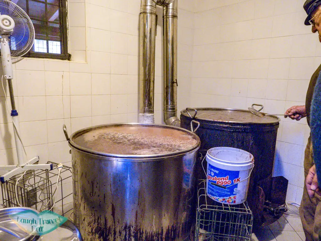 grape juice boiling Acetaia Rossi Barattini modena emilia romagna italy - laugh travel eat