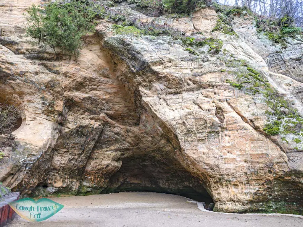 gutmanis cave gauja national park latvia - laugh travel eat