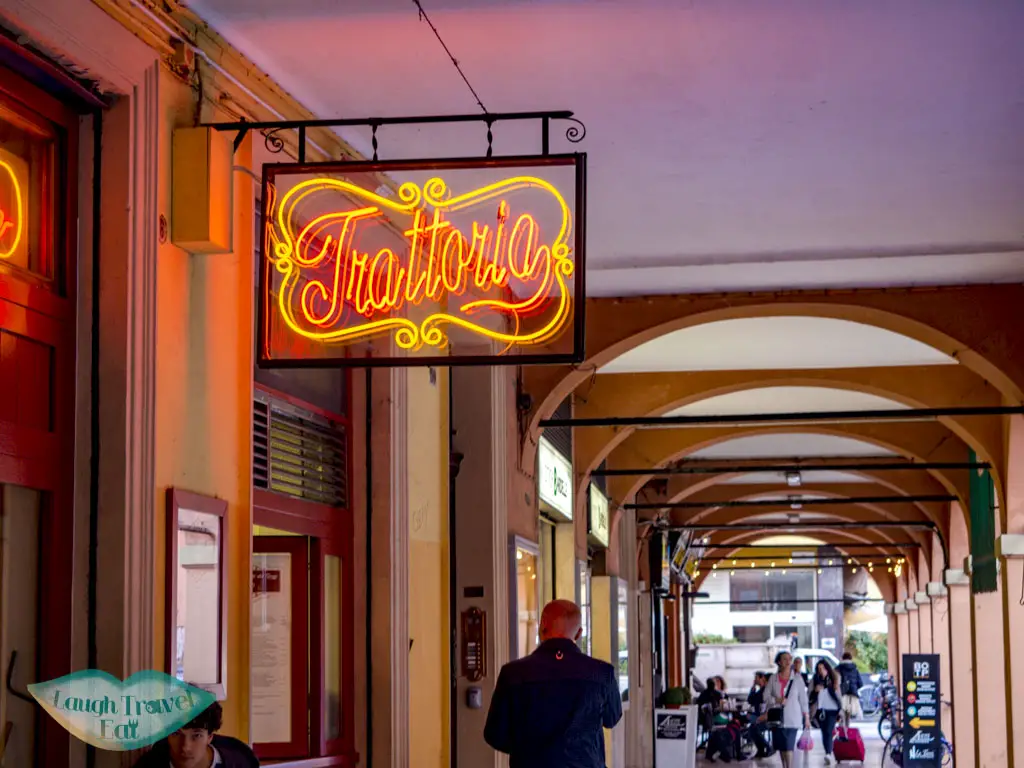 restaurants at a covered walkway bologna emilia romagna italy - laugh travel eat-2