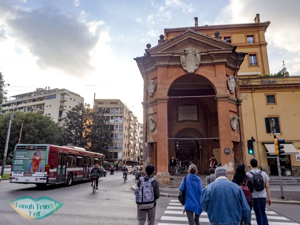 start of san luca portico walk bologna italy - laugh travel eat