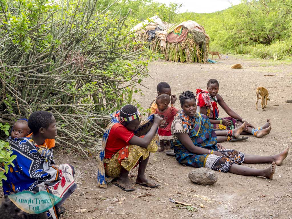 women gathering hadazan village tanzania africa - laugh travel eat