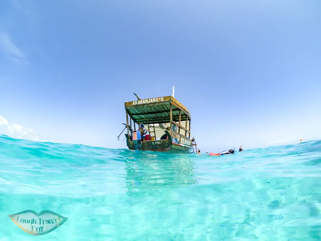 Mnemba snorkeling boat nungwi zanzibar tanzania - laugh travel eat