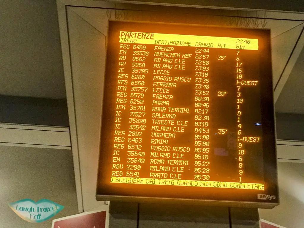 bologna waiting OBB nightjet train europe - laugh travel eat