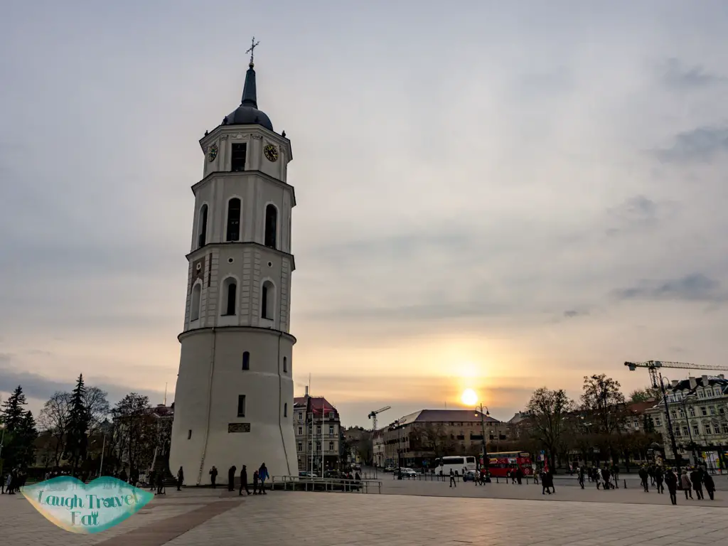 cathedral belfry vilnius lithuania - laugh travel eat