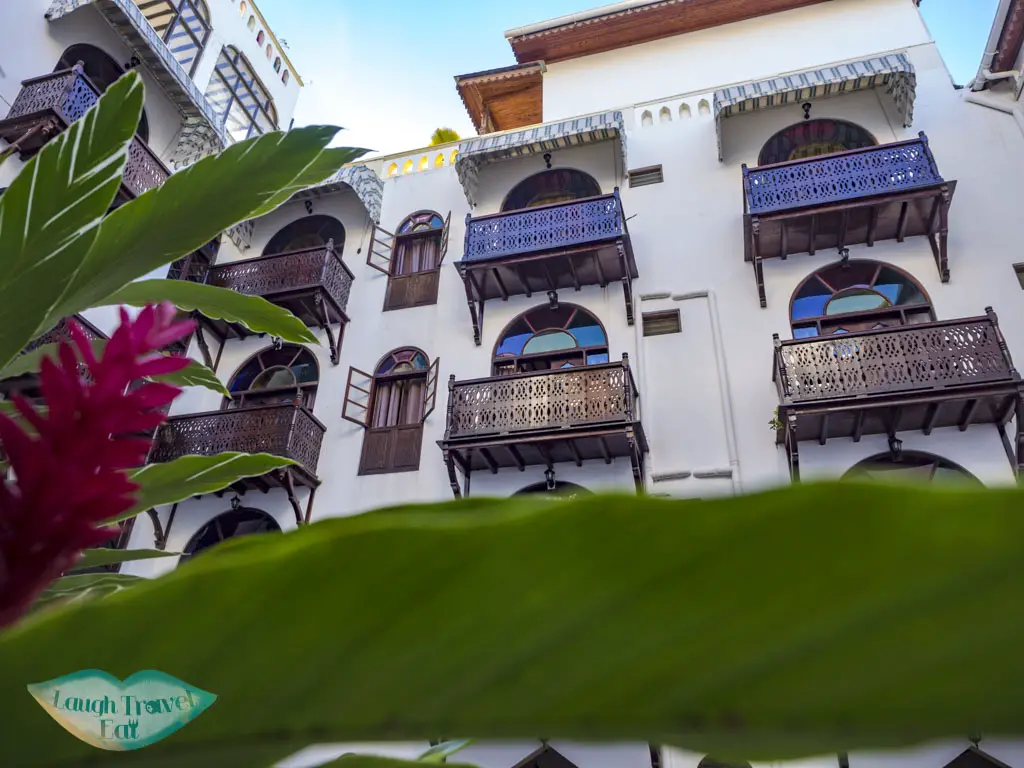 courtyard of Dhow Palace zanzibar tanzania - laugh travel eat