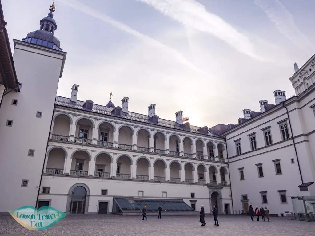 inner courtyard grand duke of lithuania palace vilnius lithuania - laugh travel eat