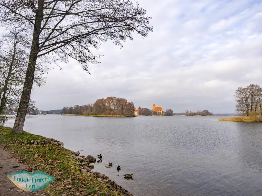 lakeside view trakai island castle trakai lithuania - laugh travel eat