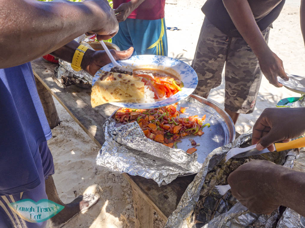 lunch mnemba island snorkeling nungwi zanzibar tanzania - laugh travel eat