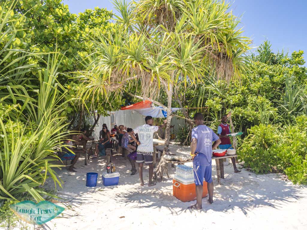 lunch mnemba island snorkeling nungwi zanzibar tanzania - laugh travel eat