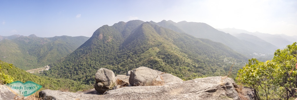 panorama at the top Nui Po Shan Shatin Hong Kong - laugh travel eat