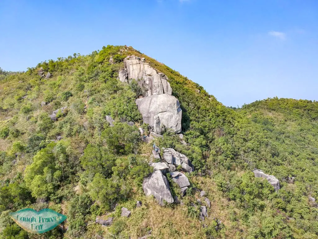rock outcrop on nui po shan hong kong - laugh travel eat