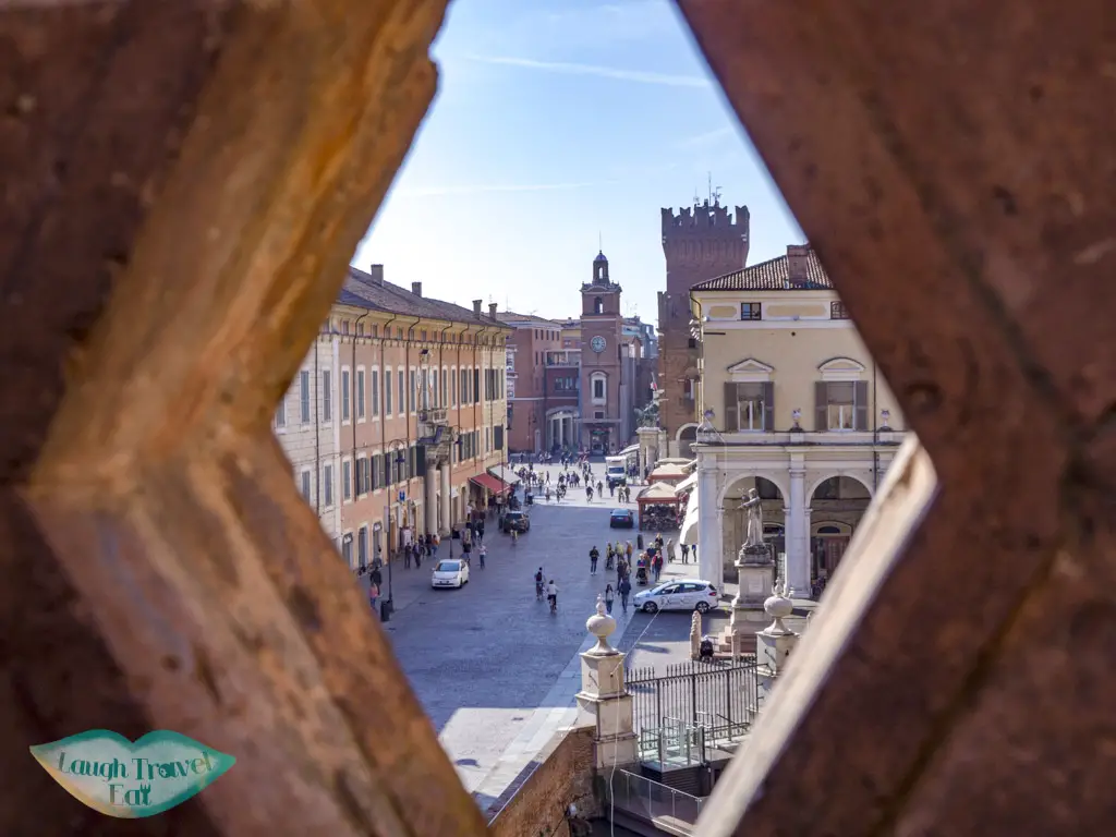 view of ferrara from Castello Estense emilia romagna italy - laugh travel eat