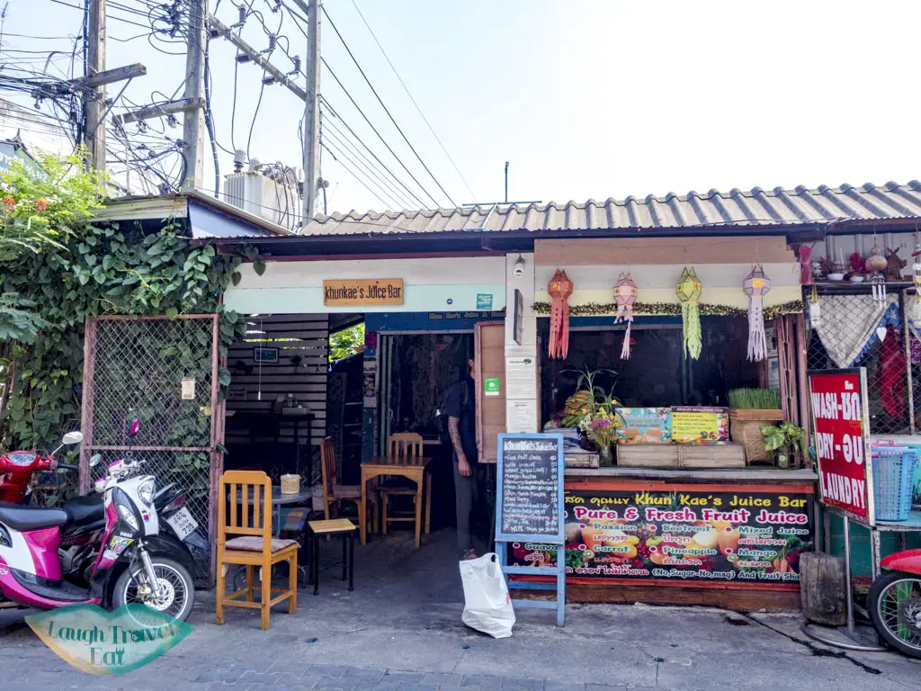 Khunkae's Juice Bar chiang mai thailand - laugh travel eat