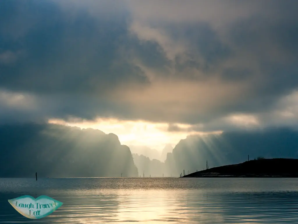 sunrise at lake khao sok national park Thailand - laugh travel eat