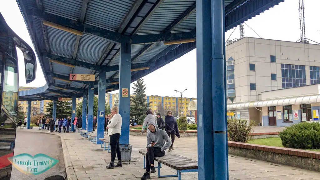 warsaw to vilnius rest stop lux express europe - laugh travel eat
