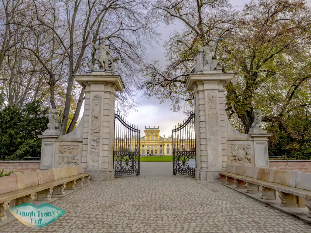 entrance Wilanów Palace warsaw poland - laugh travel eat