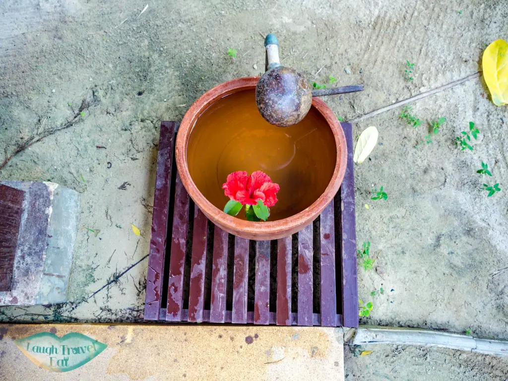 footbath in front of villa zeavola koh phi phi thailand - laugh travel eat