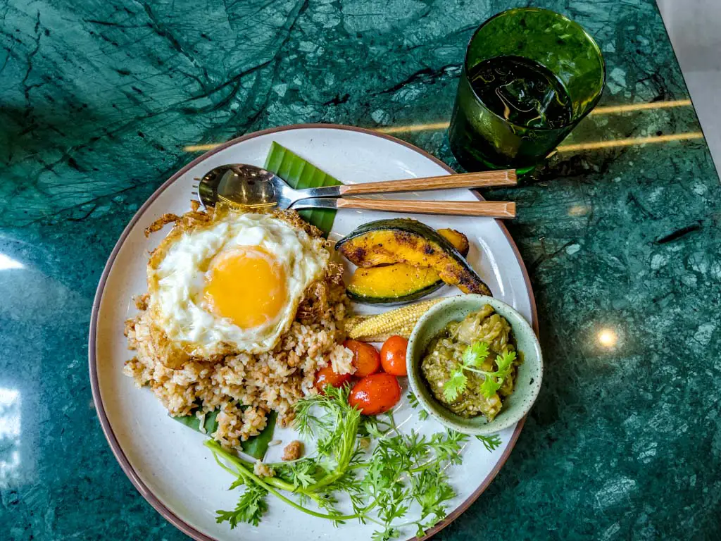fried rice with duck eggs kati creative food restaurant chiang mai thailand - laugh travel eat