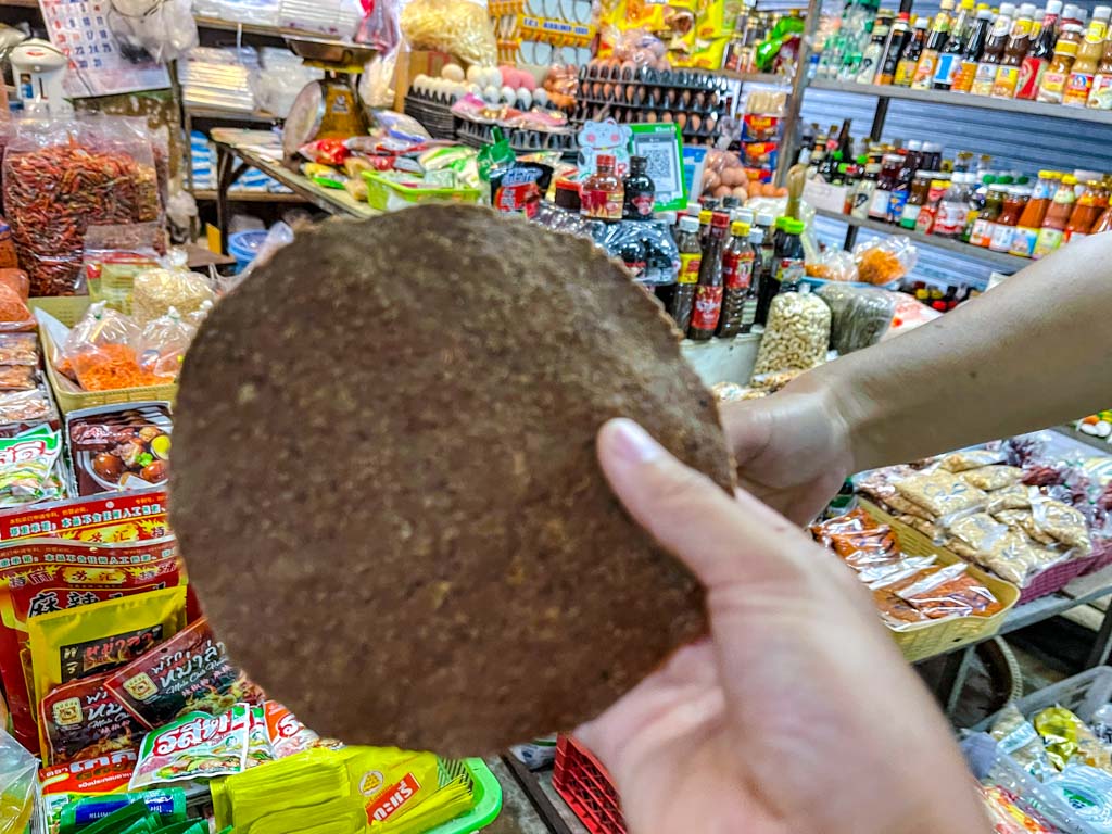 soy flavour cake at market northern flavours a chefs tour chiang mai thailand - laugh travel eat