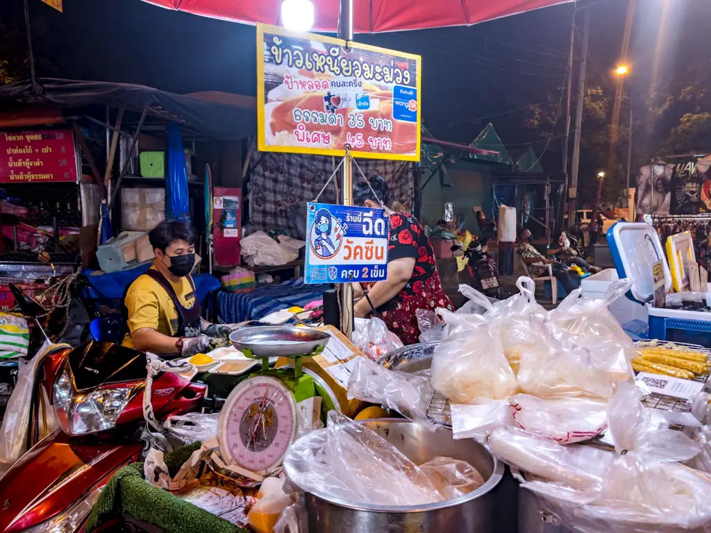 mango sticky rice stall northern flavours a chefs tour chiang mai thailand - laugh travel eat