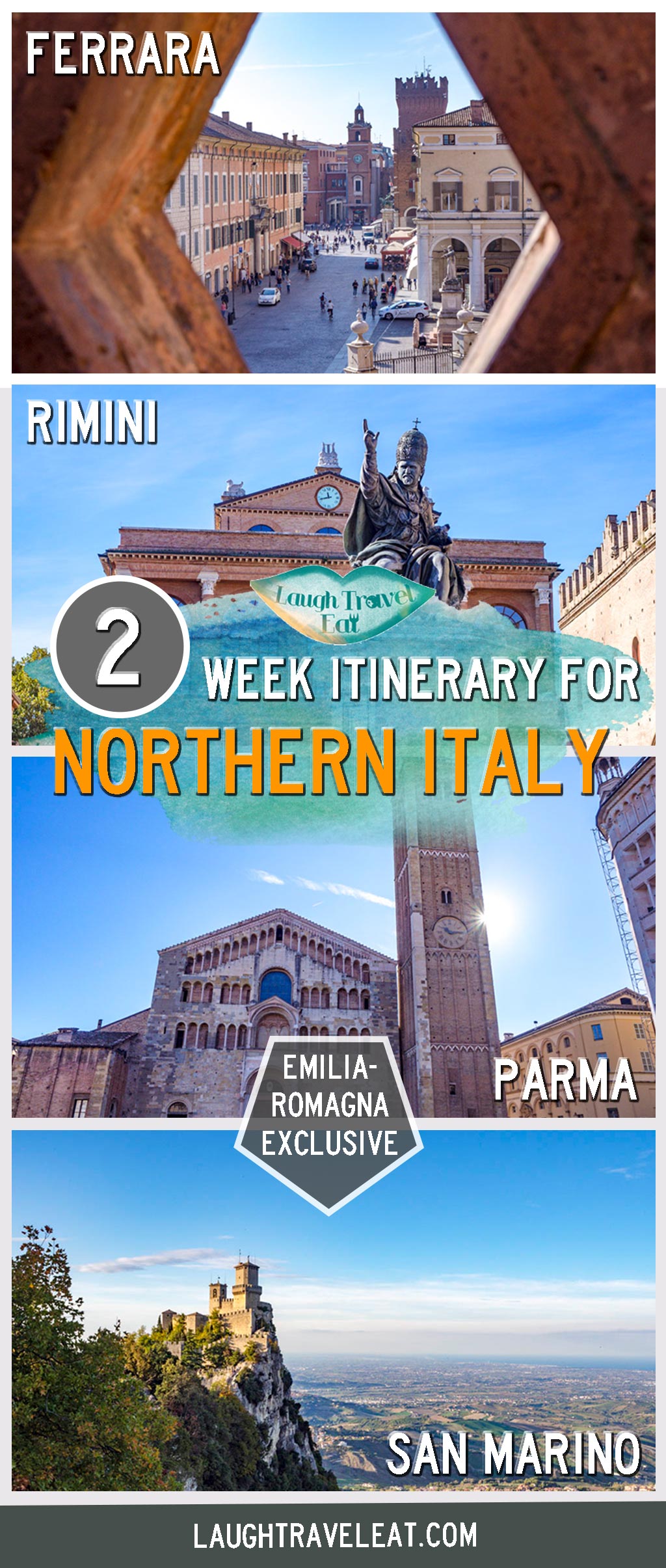 When it comes to northern Italy, there are so many stunning cities from the Italian Alps to the rolling vineyards of Tuscany. Trying to plan an itinerary for the entire northern Italy is difficult, and you’re going to have to make some sacrifices. But fear not! I’ve spent months exploring this part of Italy, and I’m here to help you pick and choose what you want to see and how to see as much as you can: #Italy #itinerary #veneto #emiliaromagna