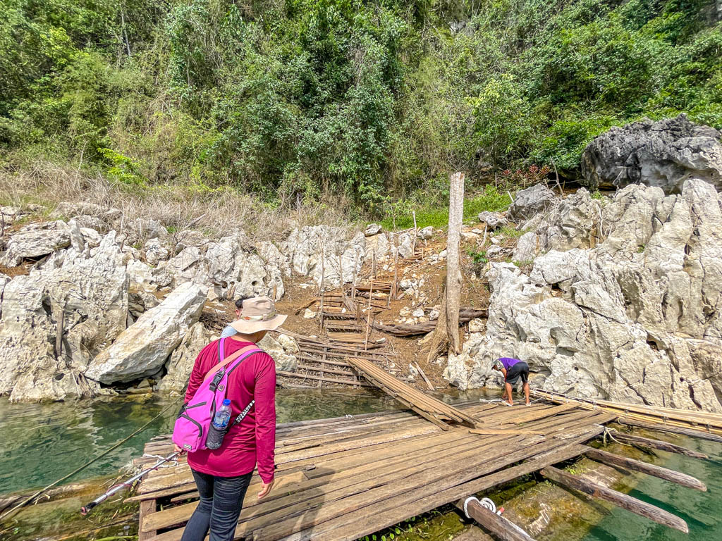 trail coral cave afternoon nature hike chiew larn lake khao sok national park Thailand - laugh travel eat