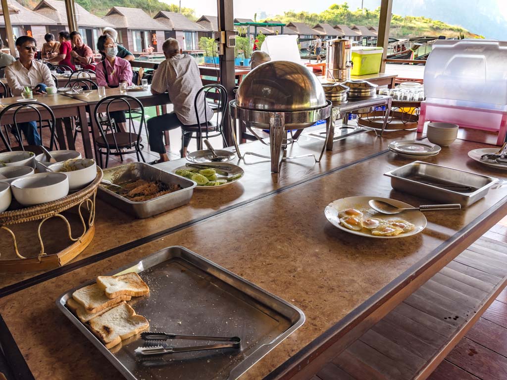 brekfast at bungalows cheow lan lake khao sok thailand - laugh travel eat-2