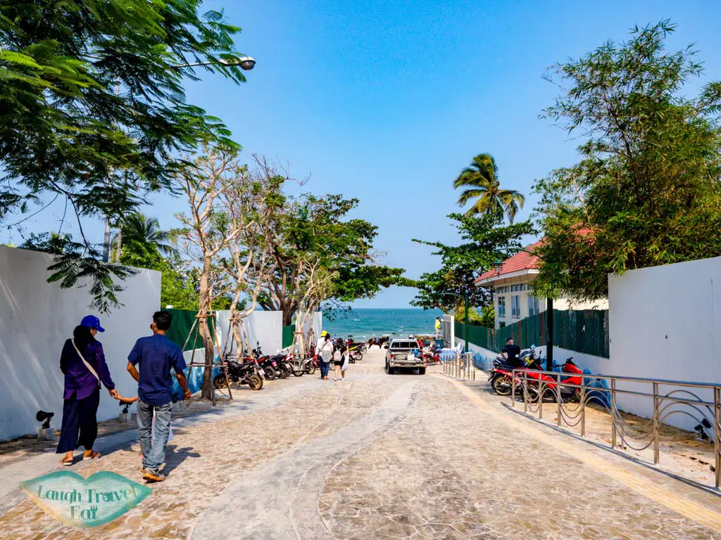 entrance to beach hua hin thailand - laugh travel eat