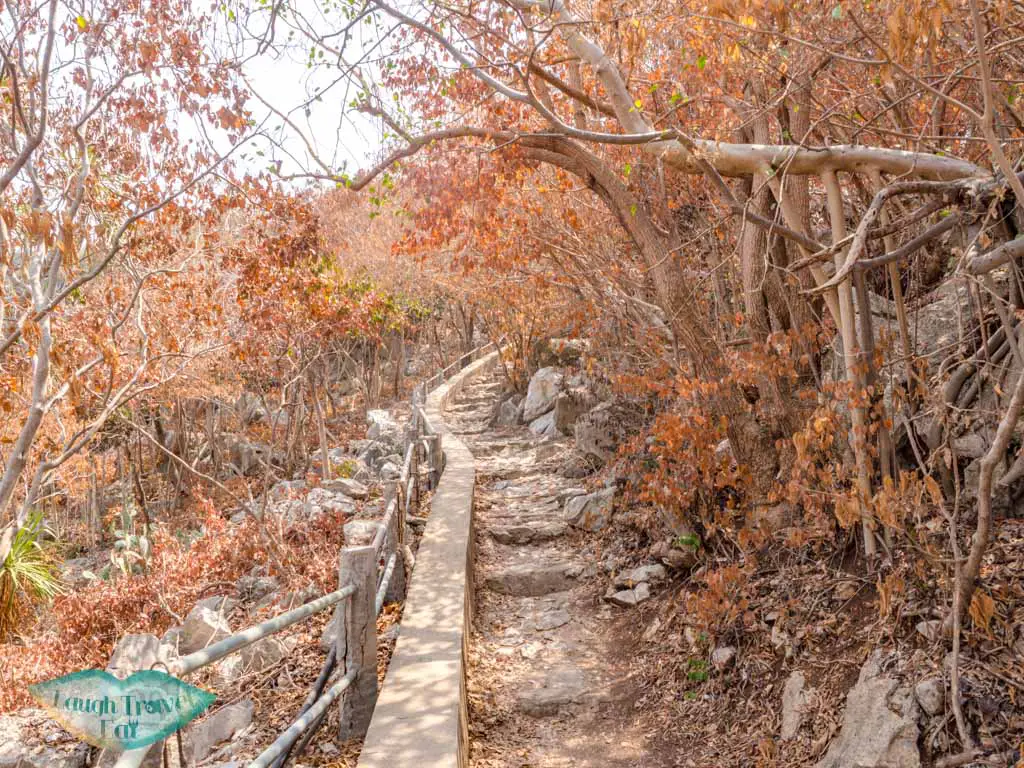 first trail to Phraya Nakhon Cave khao sam roi yat national park hua hin thailand - laugh travel eat