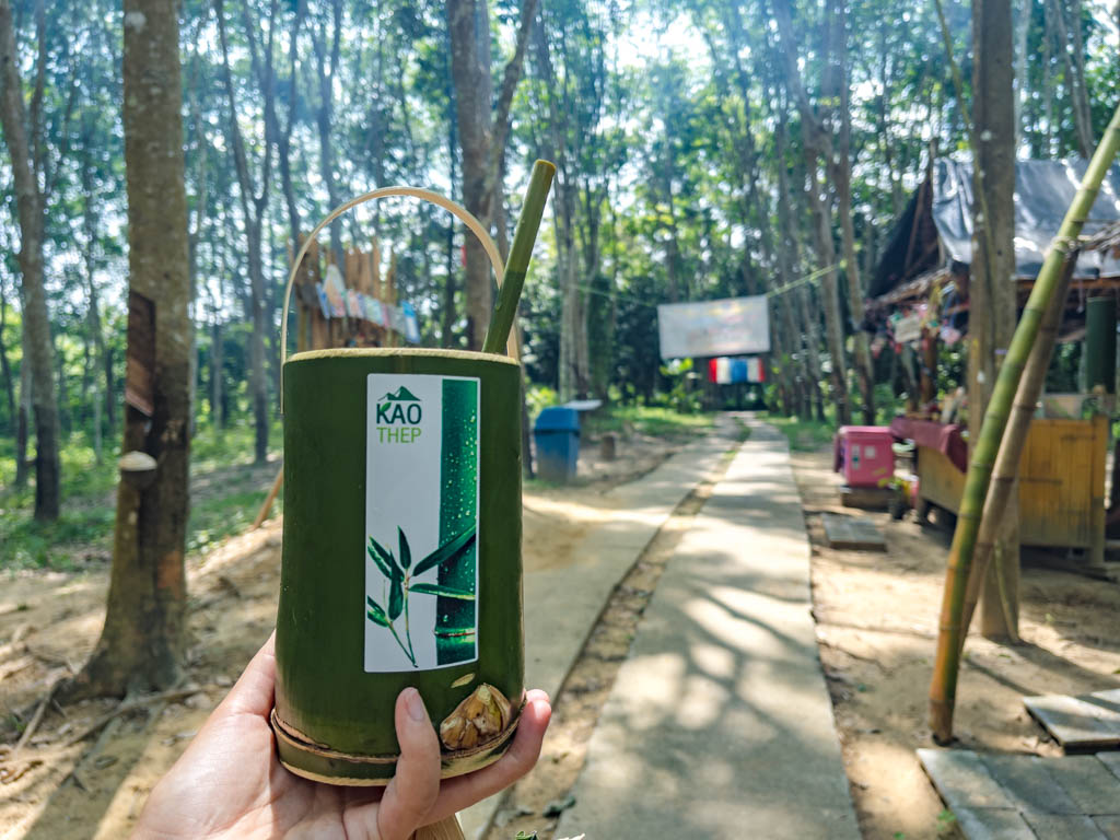 herbal drink khao pang cheow lan lake khao sok thailand - laugh travel eat