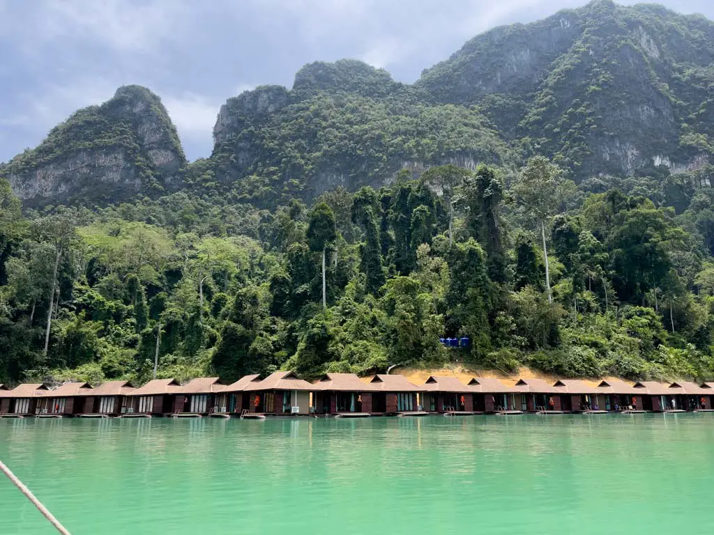 laguna cheow lan lake khao sok floating bungalow khao sok thailand - laugh travel eat