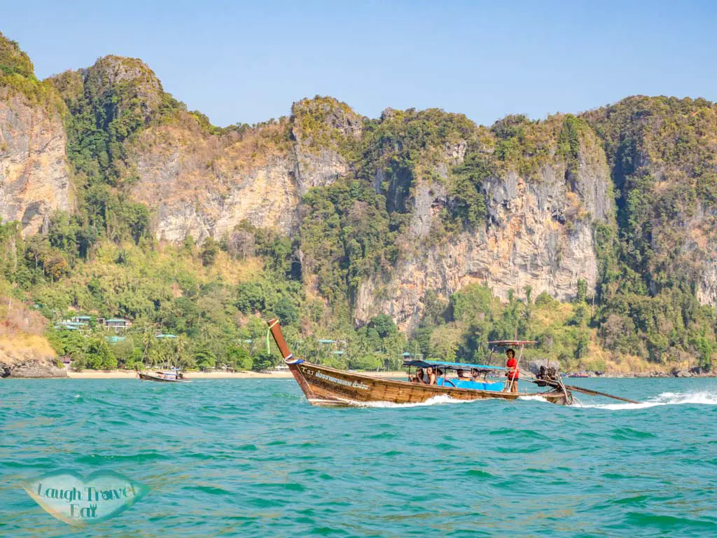 longtail boat to railay beach ao nang krabi thailand - laugh travel eat-2