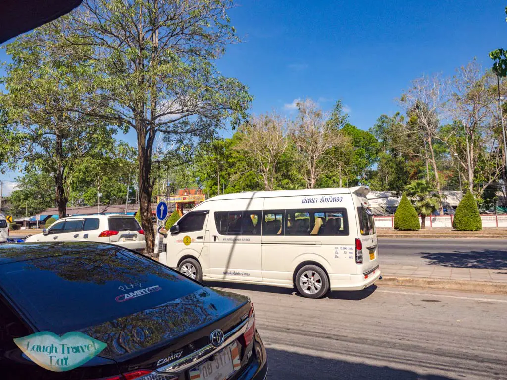 minivan to cheow lan lake khao sok thailand - laugh travel eat